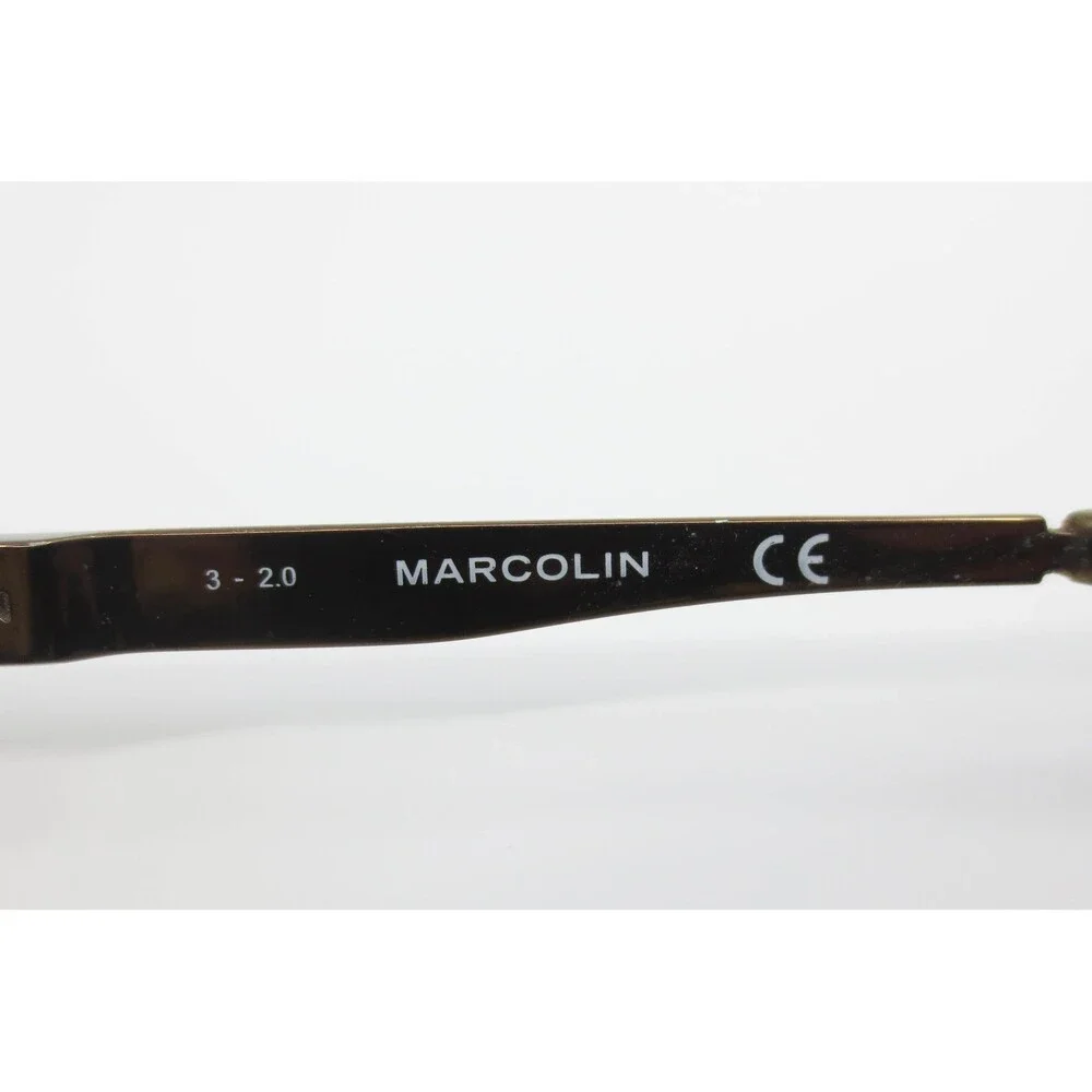 Marcolin MA3005 049 Brown Aviator Eyeglass Frames Mens 57-17-145 Double Bridge